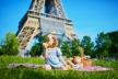 Francuska, dete, piknik