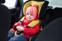 Dete, zimska jakna, auto, auto sedište, vožnja