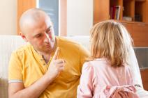 Tata, ćerka, svađa