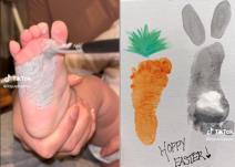 Ukras, Uskrs, otisak, noga, beba