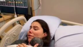 Mama Karolina Moreno sa tek rođenom bebom