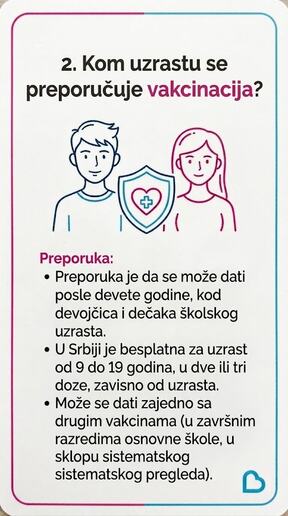 Ilustracije za najčešća pitanja o HPV vakcini