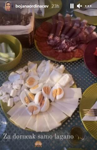 Bojana Ordinačev objavila fotografiju svog laganog doručka