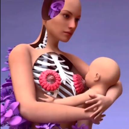 Mama, dojenje, beba, proces