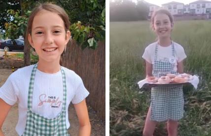 Devojcica koja prodaje krofne.