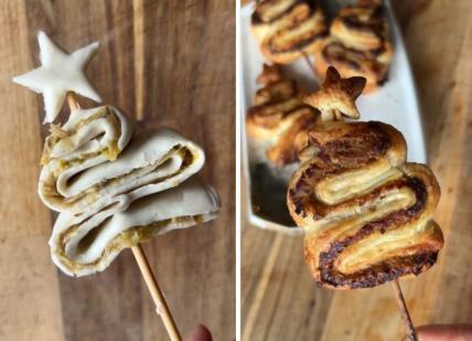 Jelke od lisnatog testa sa mlevenim mesom.