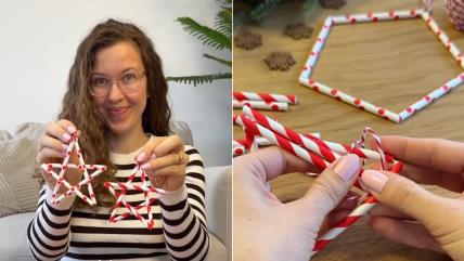 Novogodišnji ukrasi od papirnih slamki