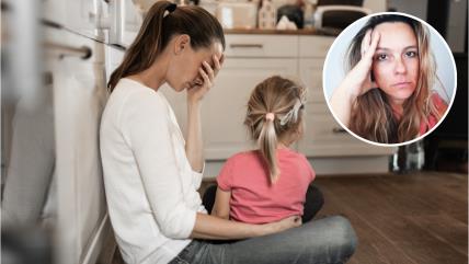 Umorna mama sa ćerkom; Tova Li