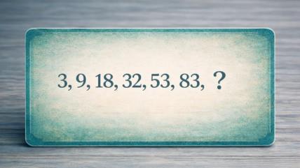 Niz brojeva 3, 9, 18, 32, 53, 83, ?