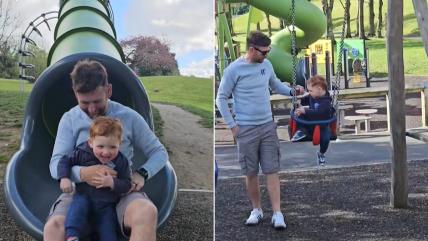 Otac sa decom u parku