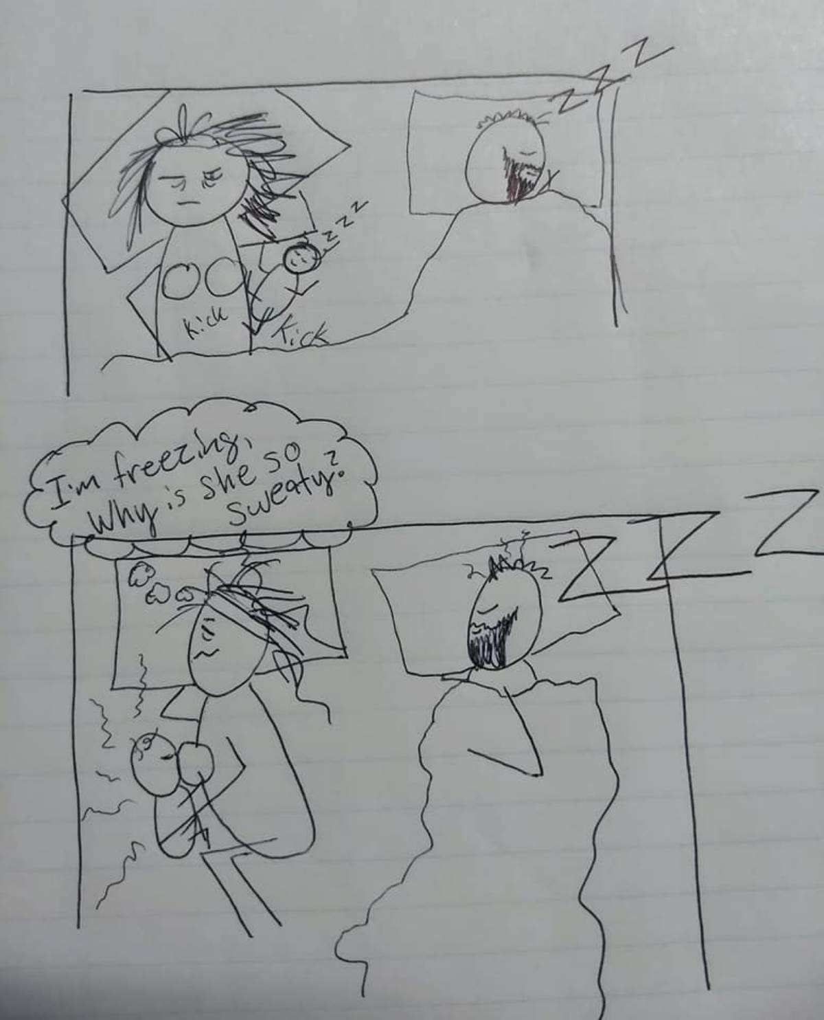 Mama, tata, beba, ilustracija