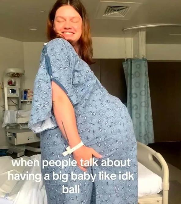 Trudnica u porodilištu sa ogromnim stomakom