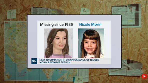 Nikol Morin kao mala i foto-robot kako može da izgleda odrasla