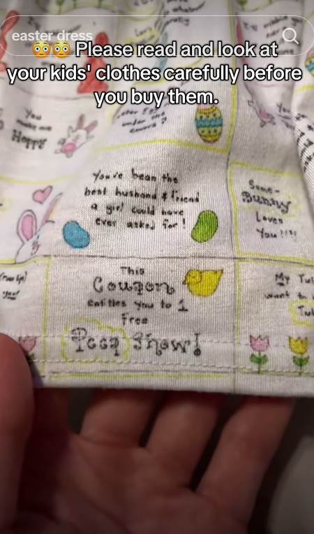 Neprimerene poruke ispisane na dečjoj haljini