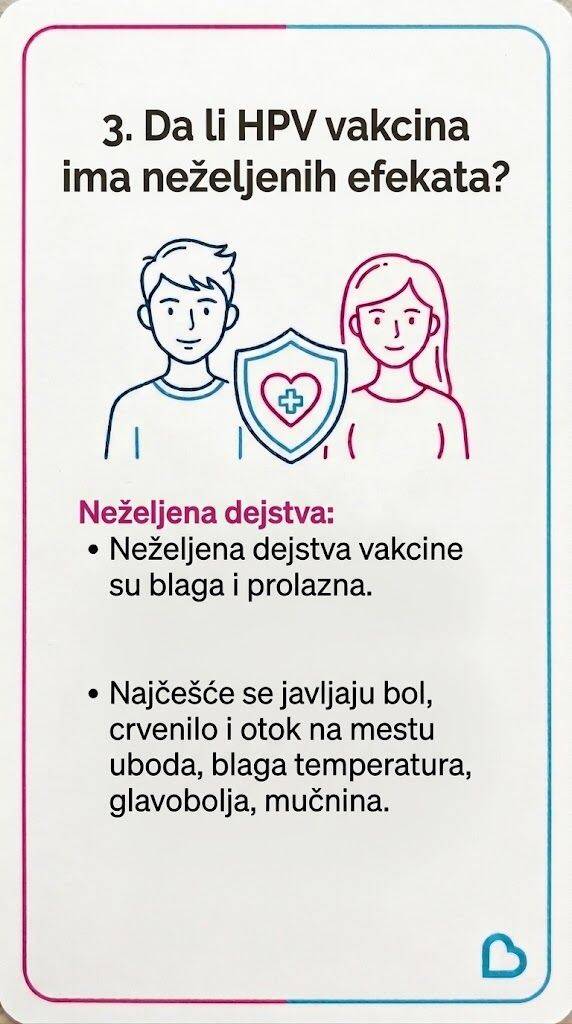 Ilustracije za najčešća pitanja o HPV vakcini