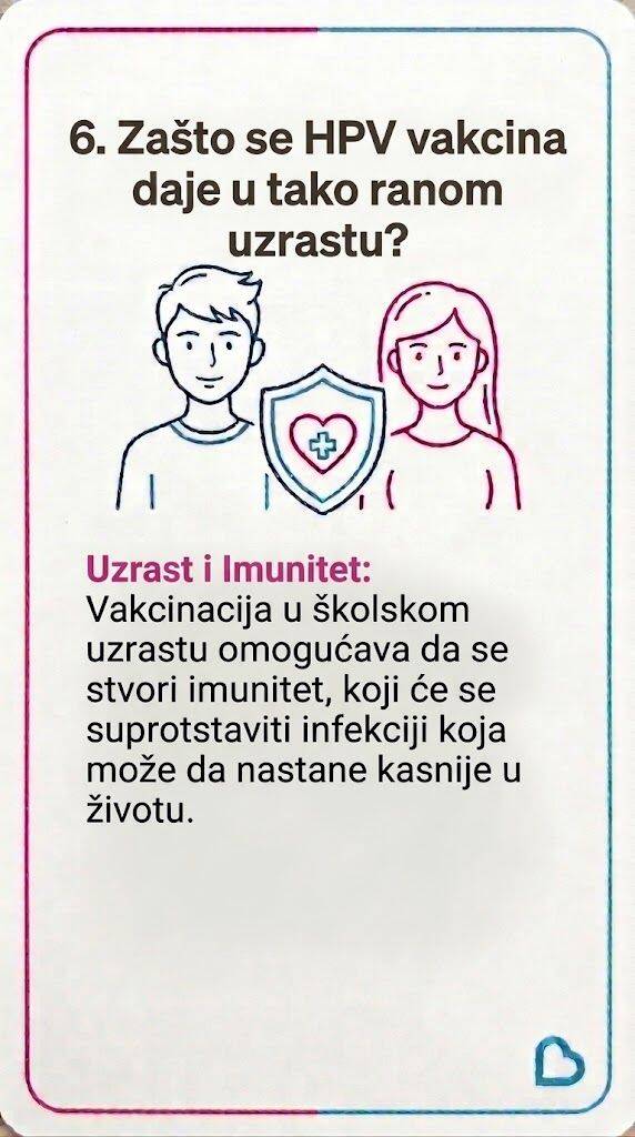 Ilustracije za najčešća pitanja o HPV vakcini